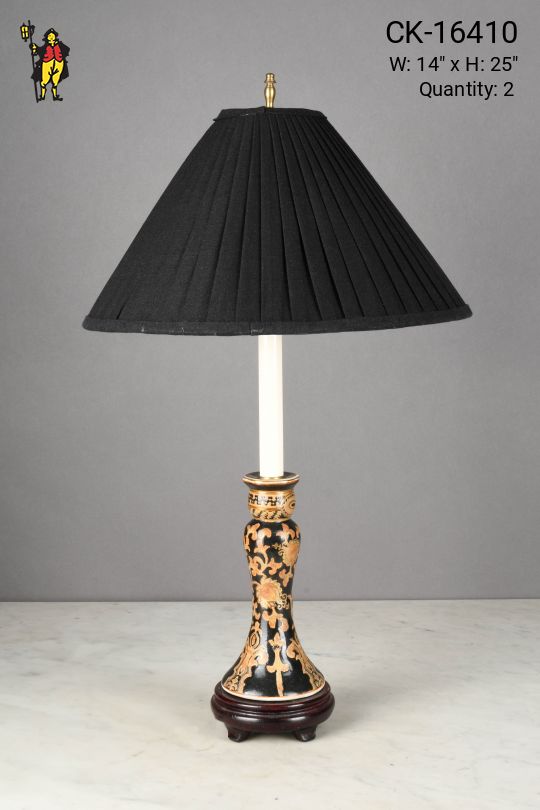 Traditional Wooden Painted Formal Table Lamp