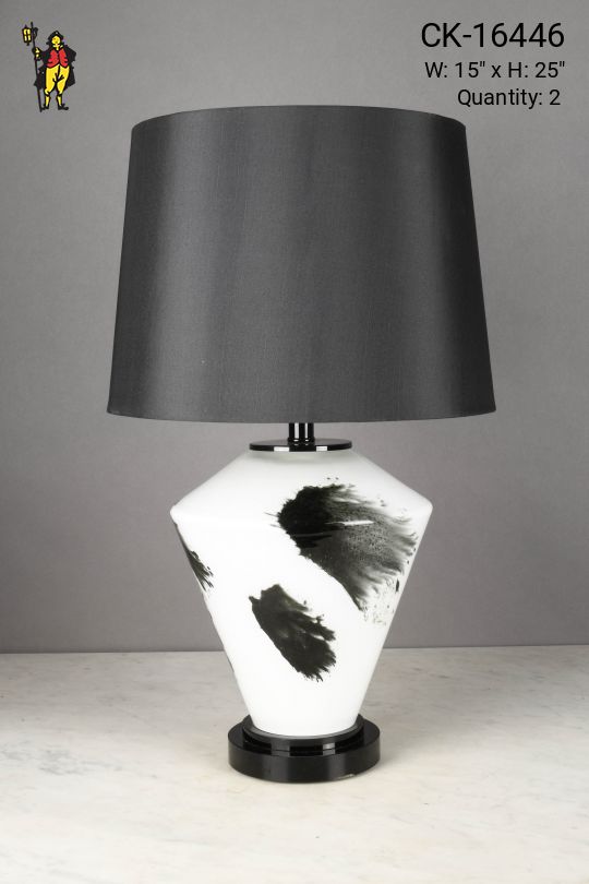 Contemporary Black & White Table Lamp