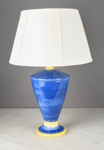 Blue & Yellow Ceramic Table Lamp