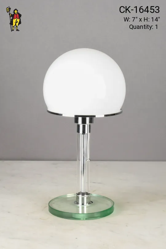 Mid Century Modern Half Globe Table Lamp