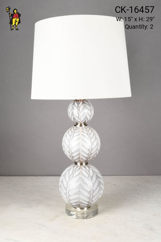 Painted Glass Traditional Table Lamp
