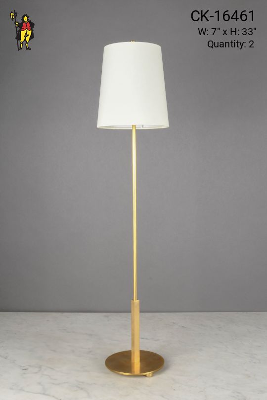 Tall Brass Stick Table Lamp