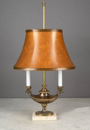 Antique Brass Two Candle Table Lamp