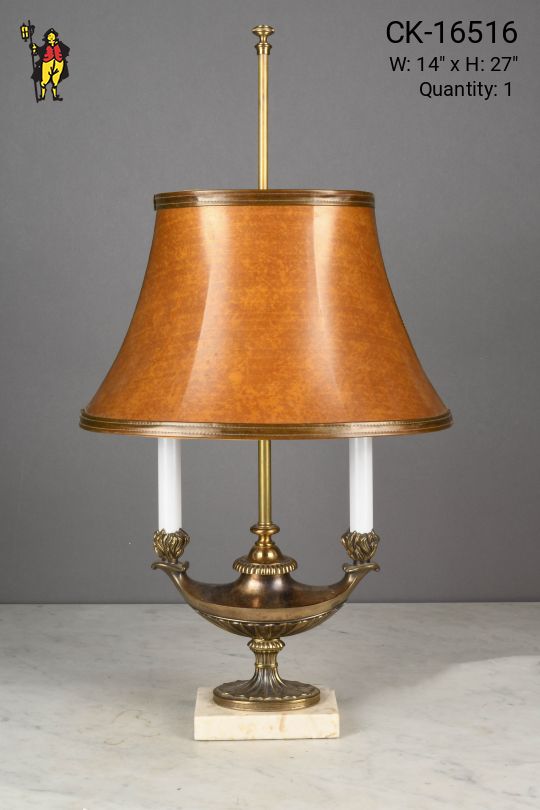 Antique Brass Two Candle Table Lamp