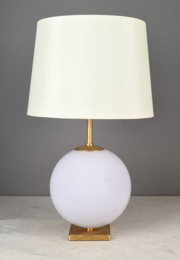 Purple & Brass Spherical Table Lamp