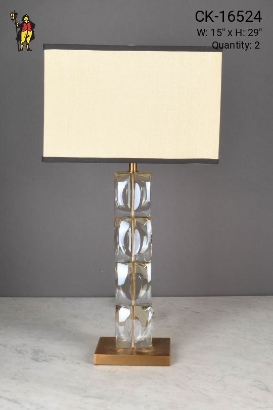 Abstract Glass Modern Table Lamp