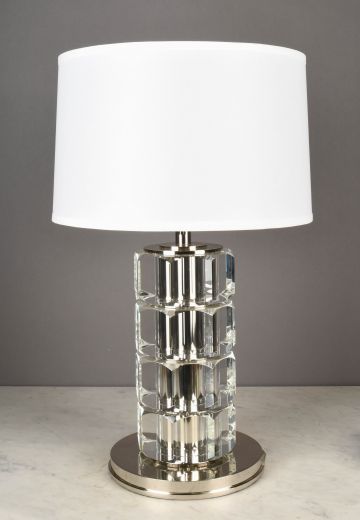 Modern Glass Two Light Table Lamp