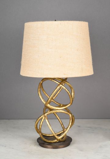 Painted Brass Abstract Table Lamp