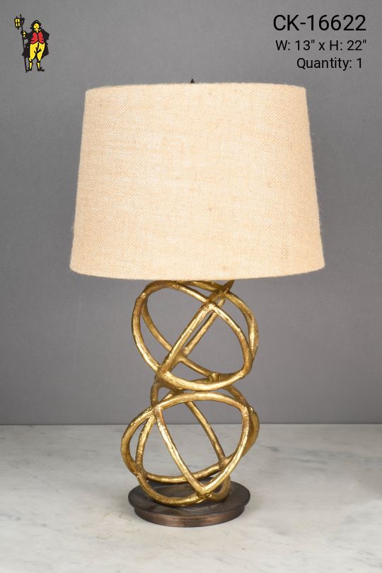 Painted Brass Abstract Table Lamp