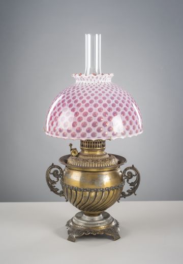 Brass Electrified Oil Table Lamp