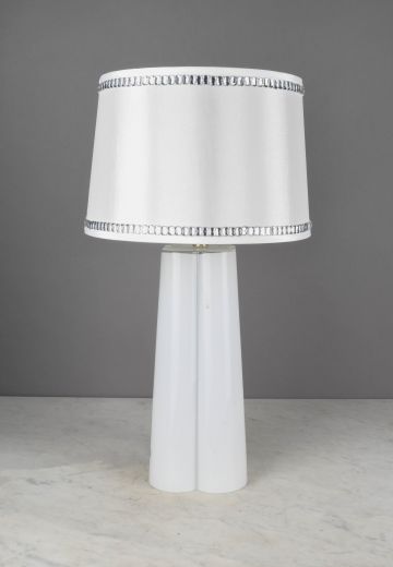 White Glass Modern Table Lamp