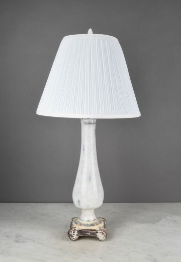 White Footed Traditional Table Lamp