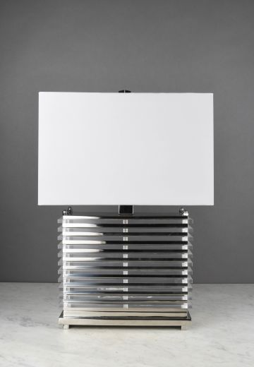 Modern Glass Rectangular Table Lamp