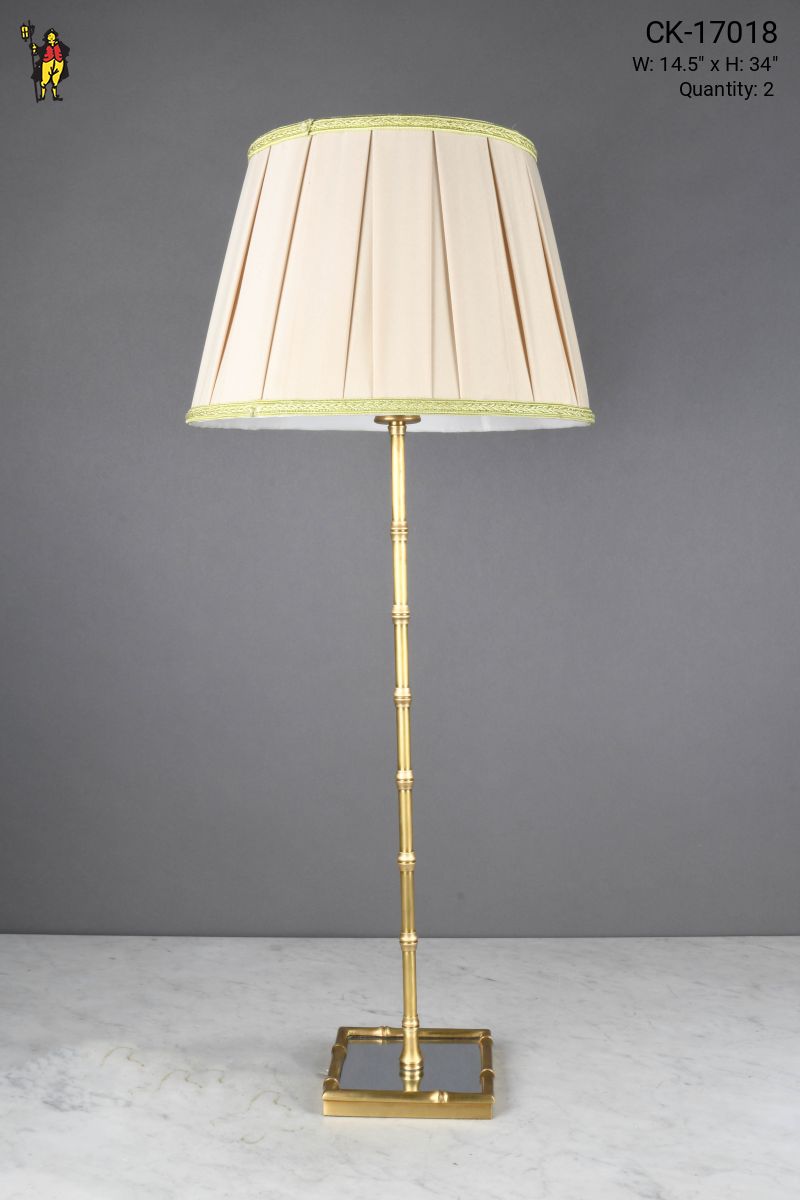 Brass bamboo lamp top