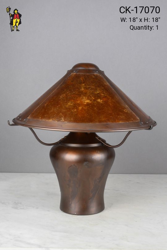 Bronze Mica Shaded Table Lamp