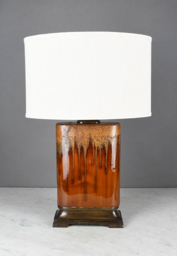 Orange Abstract Ceramic Table Lamp