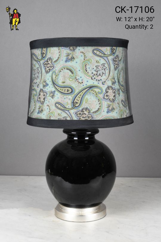 Round Black Table Lamp