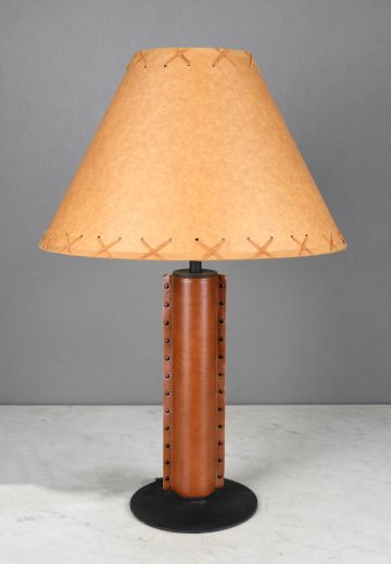 Leather Wrapped Rustic Table Lamp