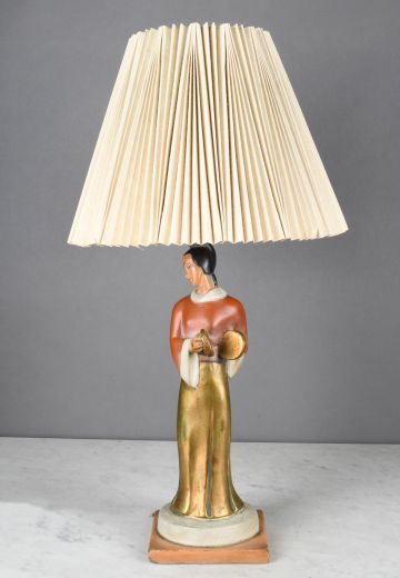 Ceramic Female Figure/Bust Table Lamp