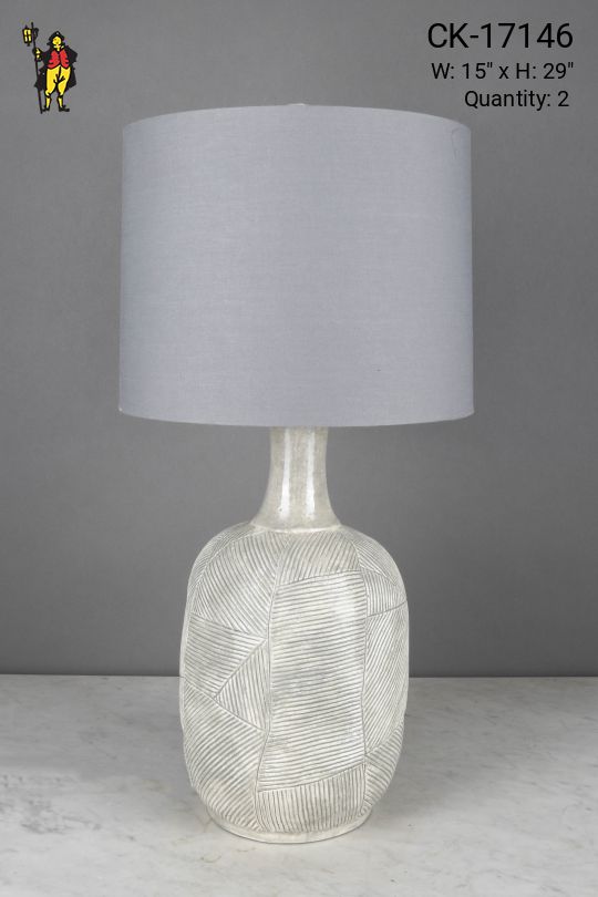Modern Ceramic Textured Oversize Table Lamp