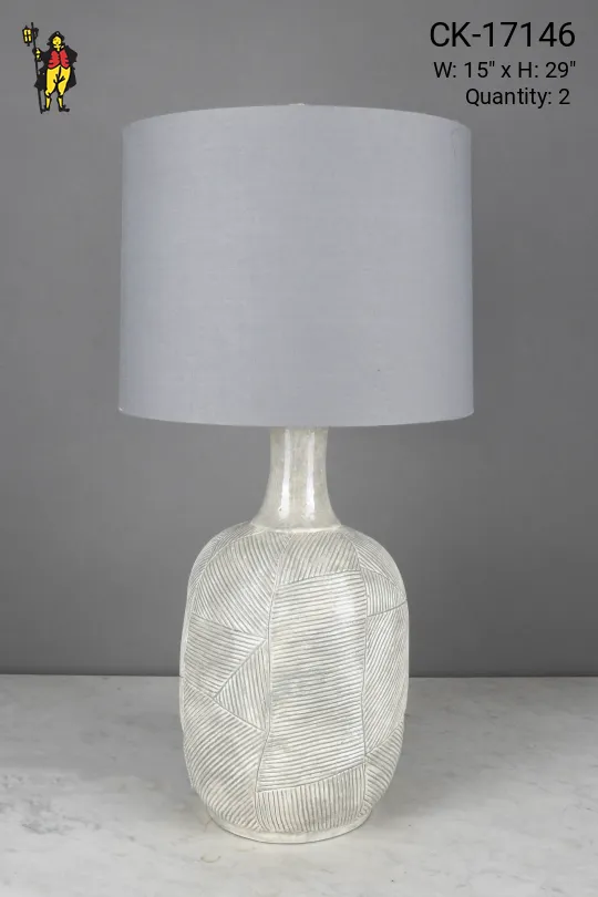Modern Ceramic Textured Oversize Table Lamp