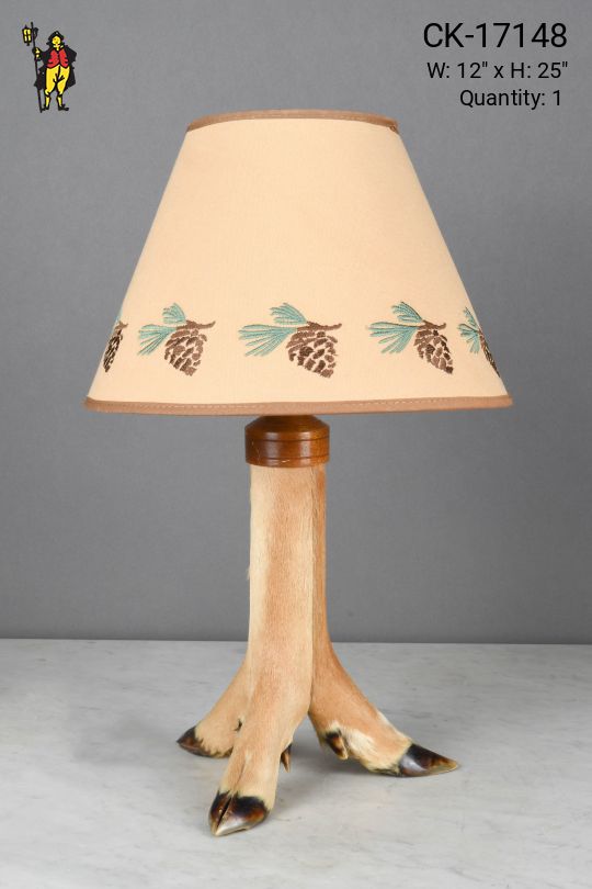Animal Skin Three Footed Table Lamp