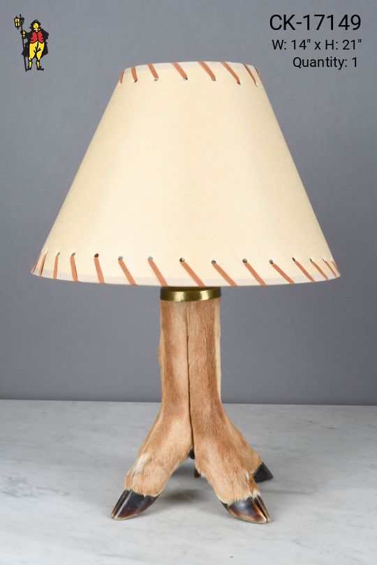 Animal Skin Four Footed Table Lamp