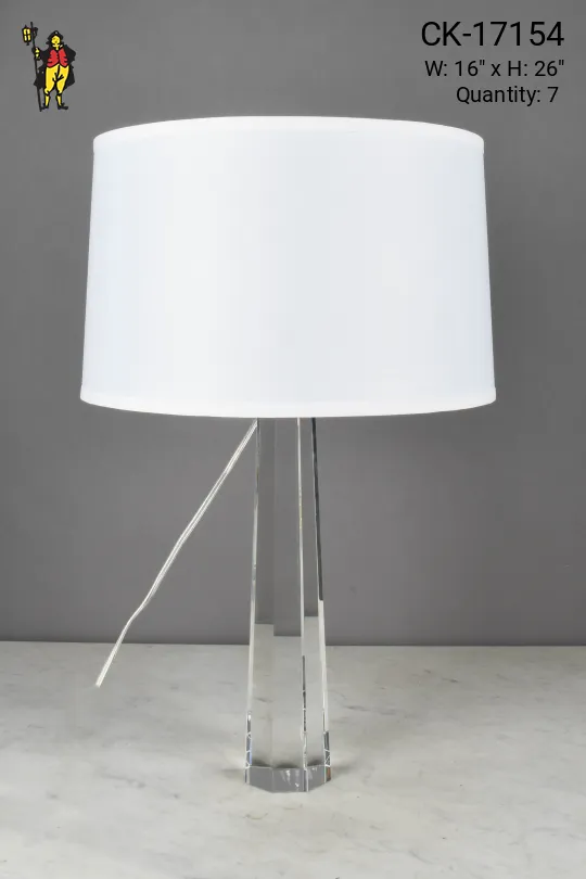 Hexagonal Cut Crystal Table Lamp