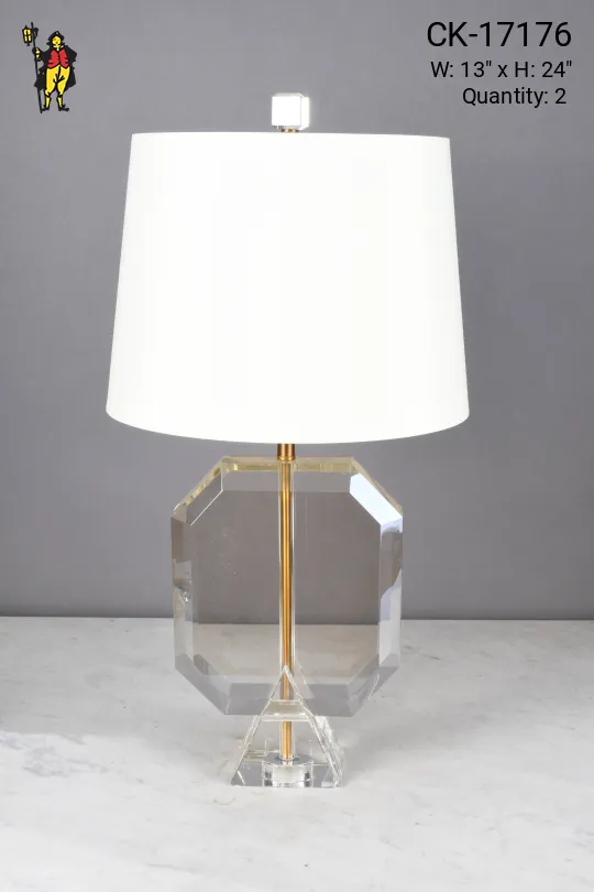 Cut Glass Formal Table Lamp