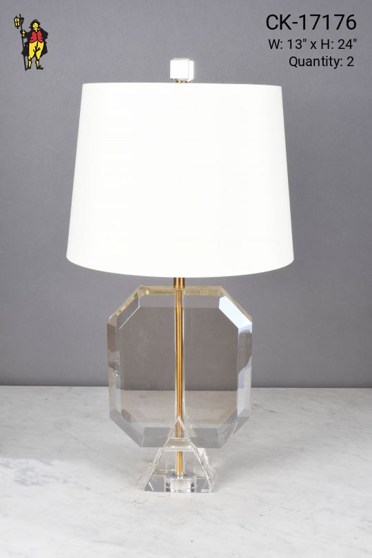 Cut Glass Formal Table Lamp