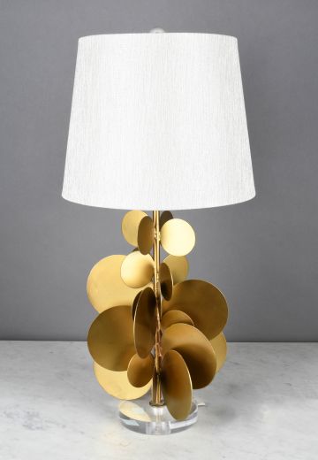 Modern Abstract Brass Table Lamp