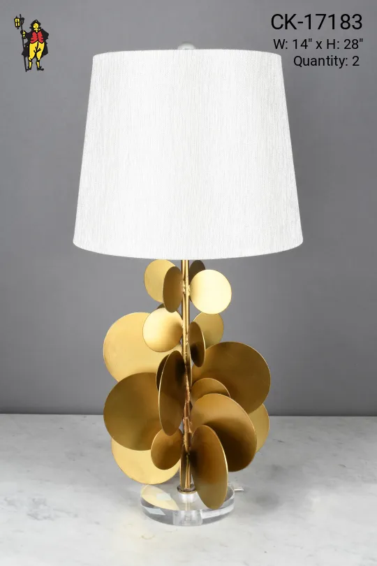 Modern Abstract Brass Table Lamp