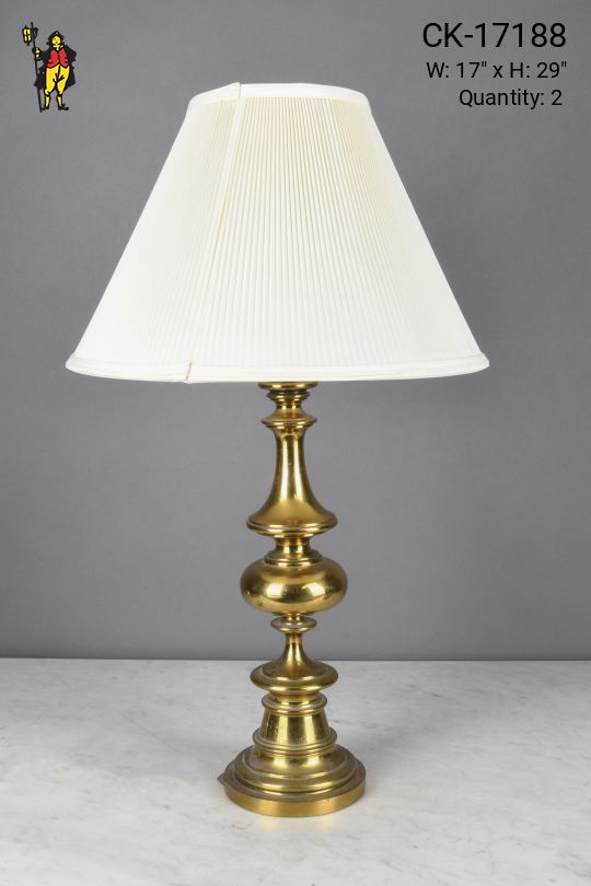 Simple Traditional Brass Table Lamp