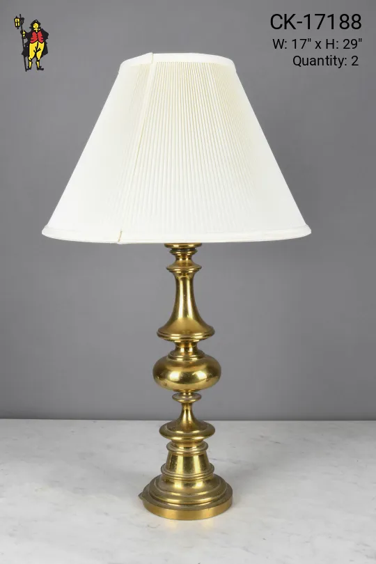 Simple Traditional Brass Table Lamp