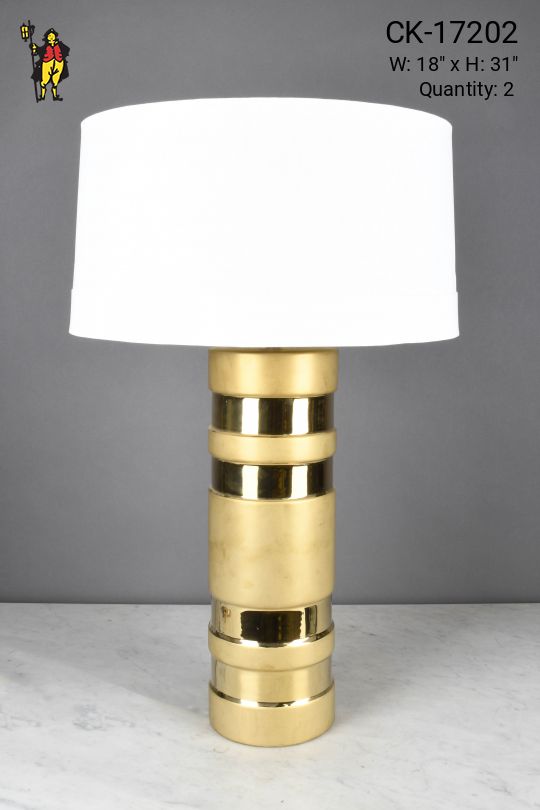 Polished Brass Oversize Table Lamp