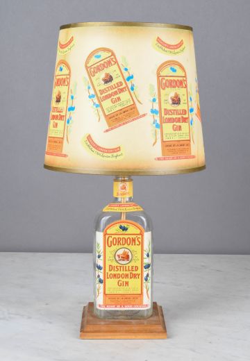 Glass Liquor Bottle Table Lamp