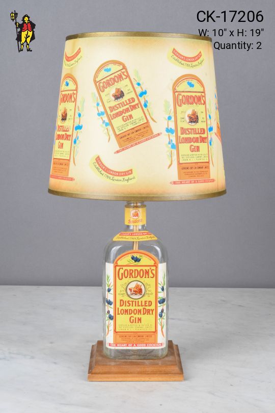 Glass Liquor Bottle Table Lamp