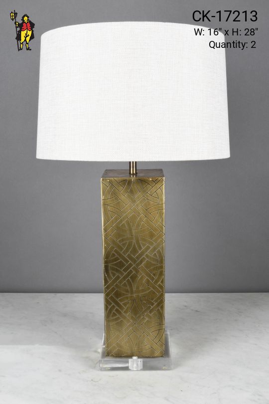 Brass Geometric Table Lamp