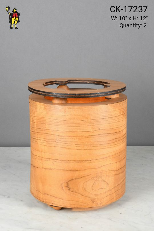 Wooden Cylinder Table Lamp