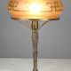 Art Deco Amber Glass Shaded Table Lamp #0