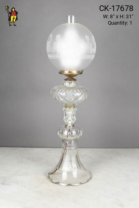 Tall Electrified Gas Style Table Lamp