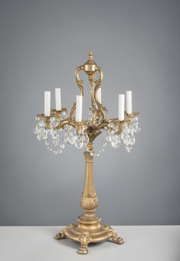 Brass Footed Table Candelabra