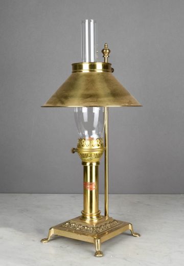Brass Electrified Oil Style Table Lamp