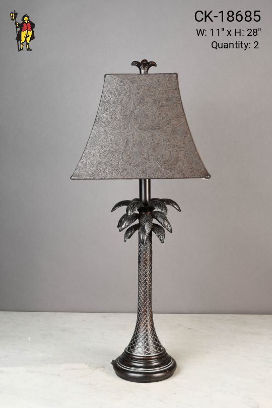 Bronze Palm Tree Table Lamp