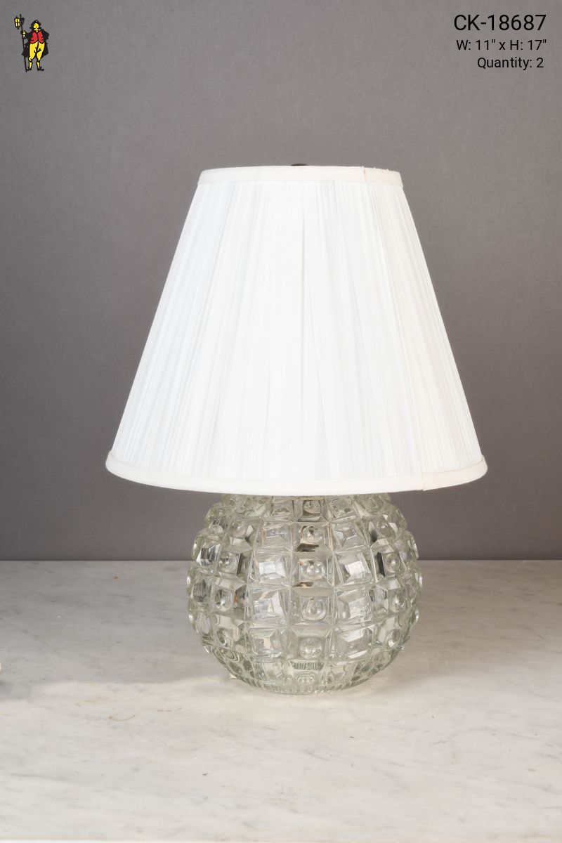 Round Crystal Table Lamp Table Lamps Collection City Knickerbocker Lighting Rentals