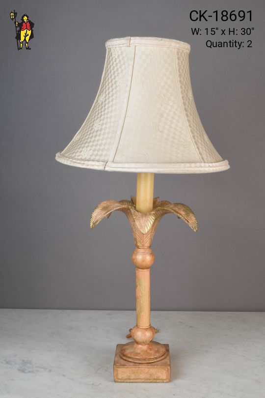Brass Palm Tree Table Lamp