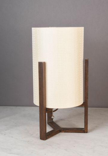 Fabric Shaded & Wood Table Lamp