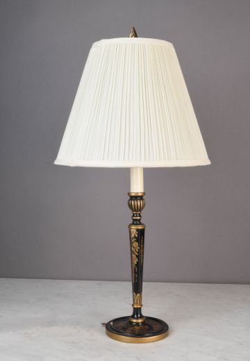 Wooden Painted Asian Style Table Lamp