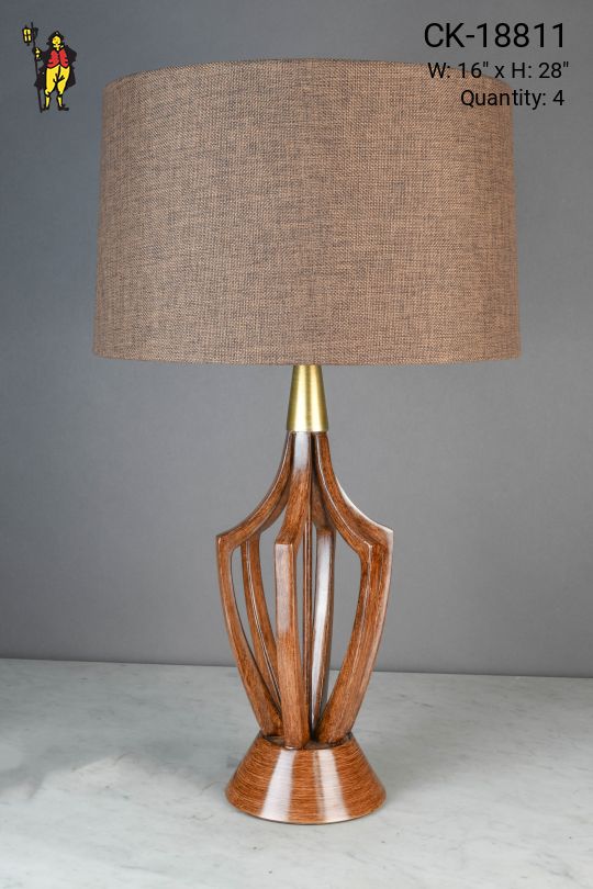 Wooden Mid Century Modern Table Lamp