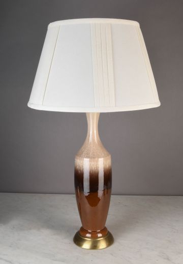 Earth Tone Painted Ceramic Table Lamp